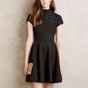 Tracy Reese Codetta Black Mockneck Dress, SZ 6